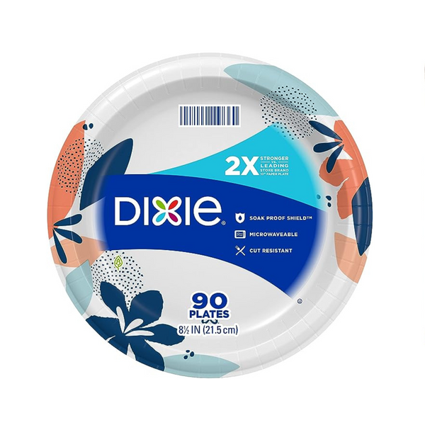 Platos de papel tamaño cena Dixie de 8,5 ″ de 90 unidades