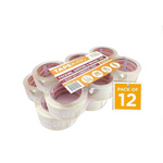 12 rollos de cinta de embalaje transparente Tape King - 60 yardas por rollo