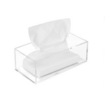 Cubierta de caja de pañuelos acrílica, soporte para caja de pañuelos transparente de 5 mm más grueso