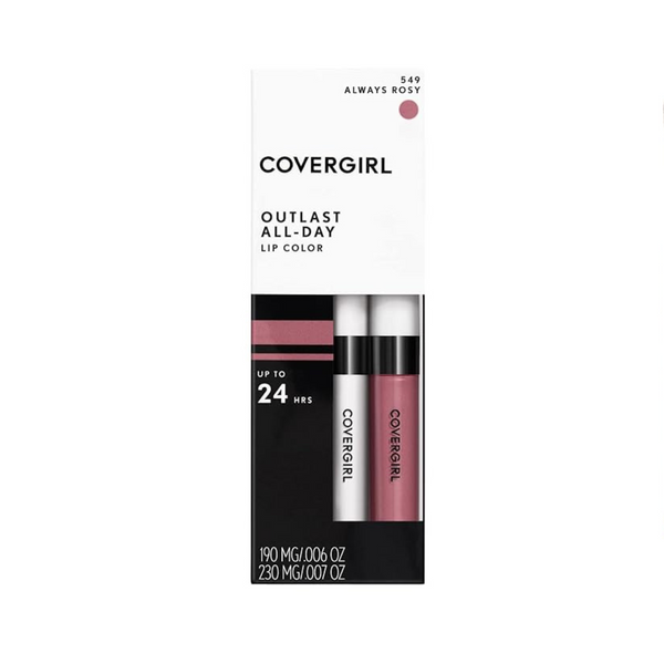 Color de labios Covergirl Outlast All-Day con capa superior, Always Rosy