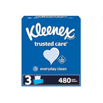 3 cajas de pañuelos faciales Kleenex Trusted Care