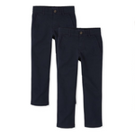 2-Pack Children’s Place Boys Stretch Skinny Chino Pants