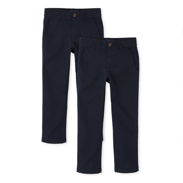 Pack de 2 pantalones chinos ajustados elásticos para niños de Children's Place