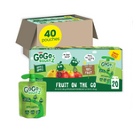 GoGo Squeez Fruit on the Go Apple Apple Snack Pouches, 40 Pack