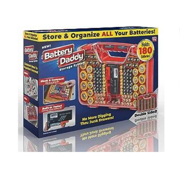 Estuche de almacenamiento organizador de baterías Ontel Battery Daddy