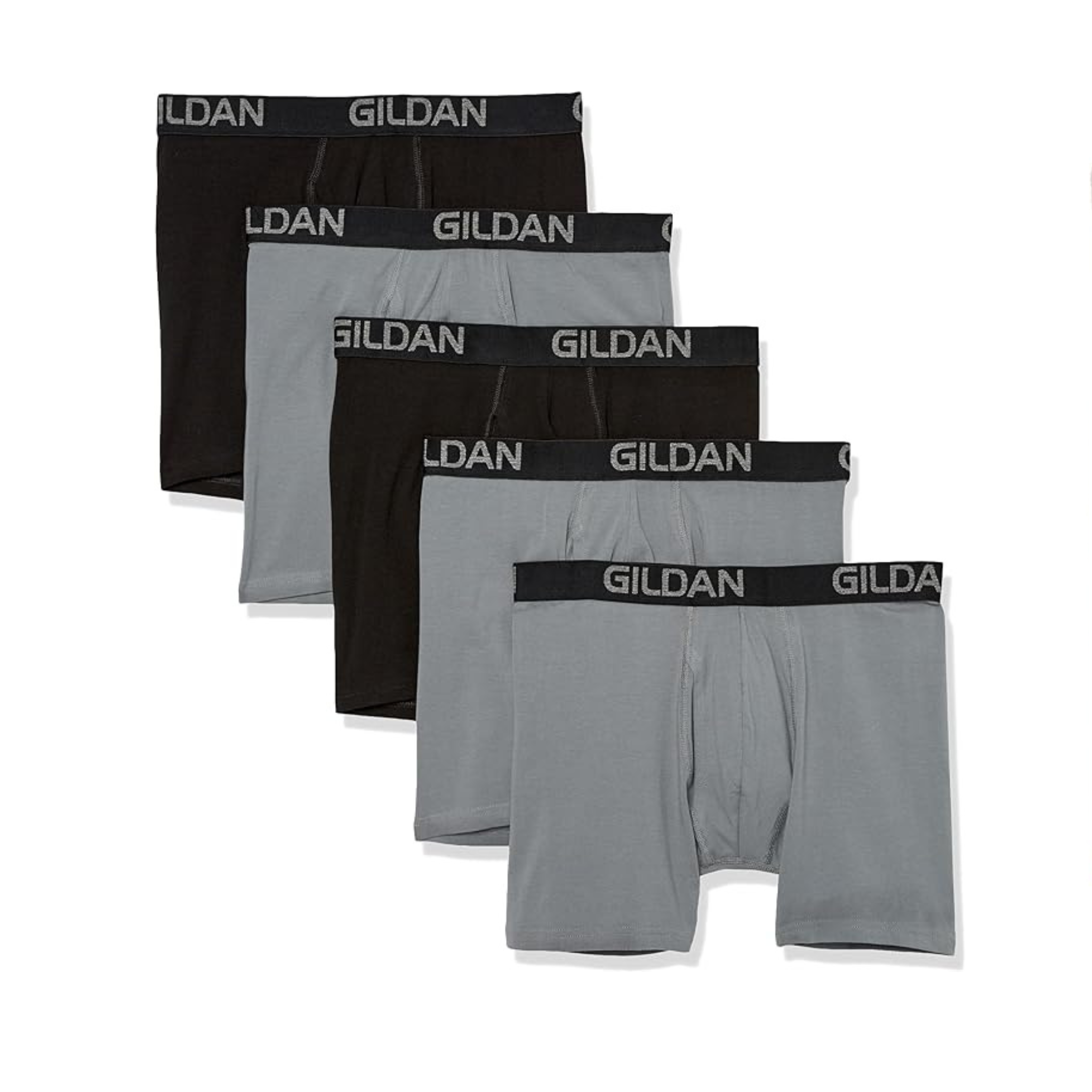 Gildan Men’s Cotton Stretch Boxer Briefs (5 Packs)