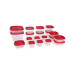 Juego de 38 recipientes para almacenamiento de alimentos con tapas ventiladas Rubbermaid Easy Find