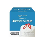 120 bolsas de basura con cordón para cocina de 13 galones Amazon Basics