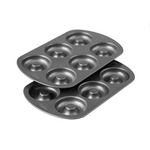 Wilton Moldes para hornear donas antiadherentes de 6 cavidades, 2 unidades