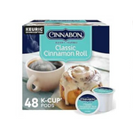 Cinnabon Classic Cinnamon Roll Keurig K-Cups, café tostado ligero, 48 unidades