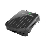 George Foreman Parrilla eléctrica para interior con plato clásico para 2 porciones y prensa para panini