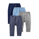 Paquete de 4 pantalones de algodón Simple Joys para bebés de Carter's (varios colores)