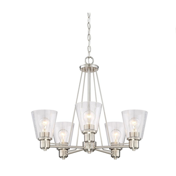 Designers Fountain Printers Row 5 Light Chandelier