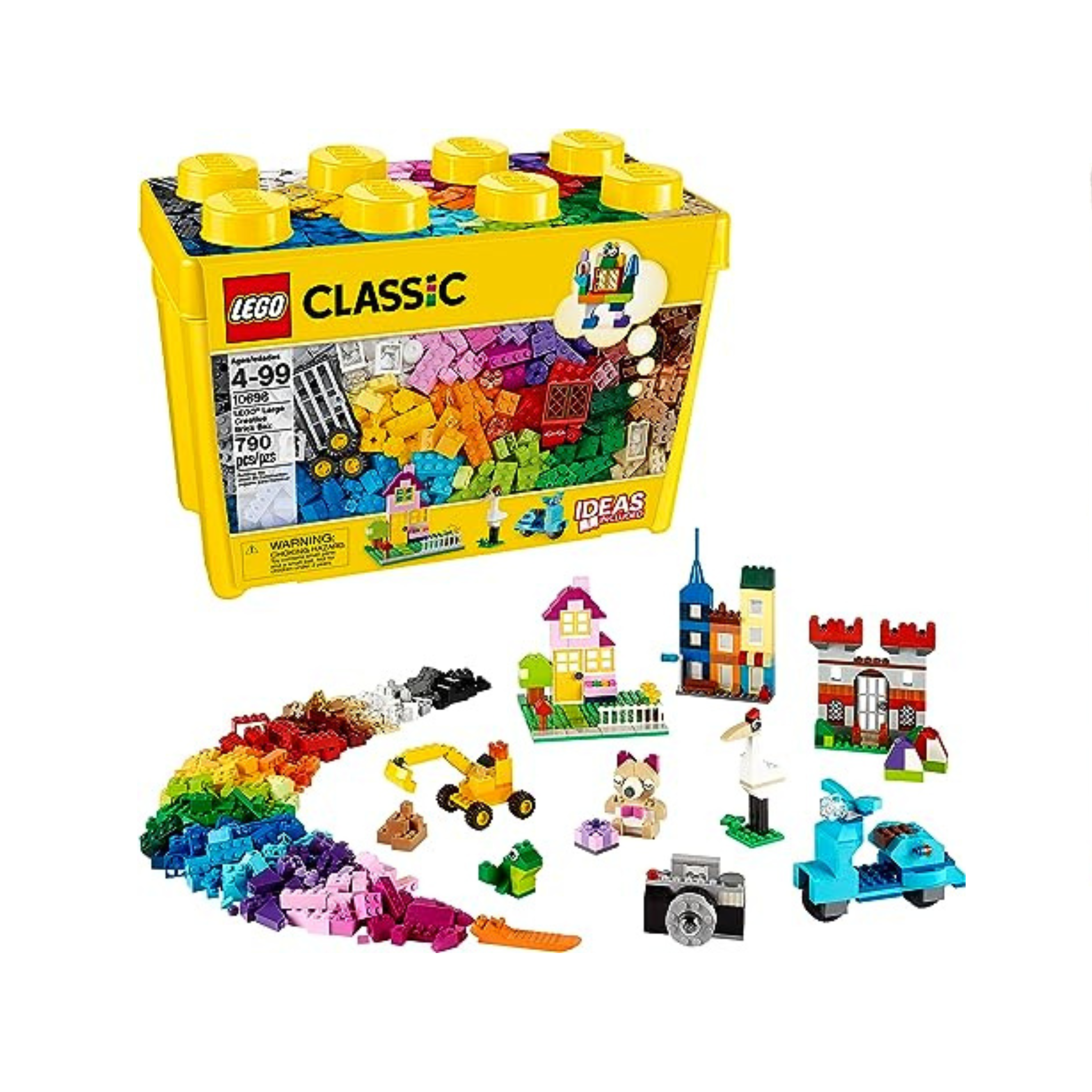 LEGO Classic Large Creative Brick Box Building Toy Set (790 Pcs)