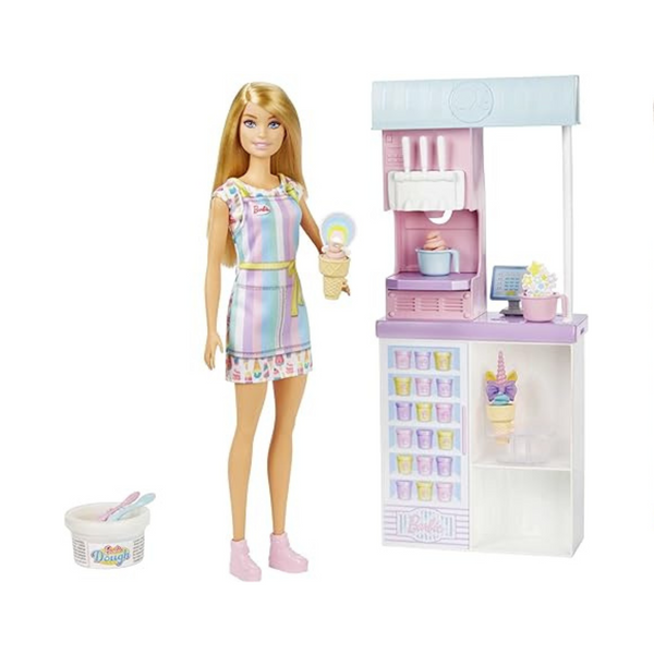 Barbie Careers Doll & Accessories Ice Cream Shop with Blonde Doll
