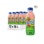 12 botellas de té Snapple Kiwi, fresa o melocotón sin azúcar de 16 oz 