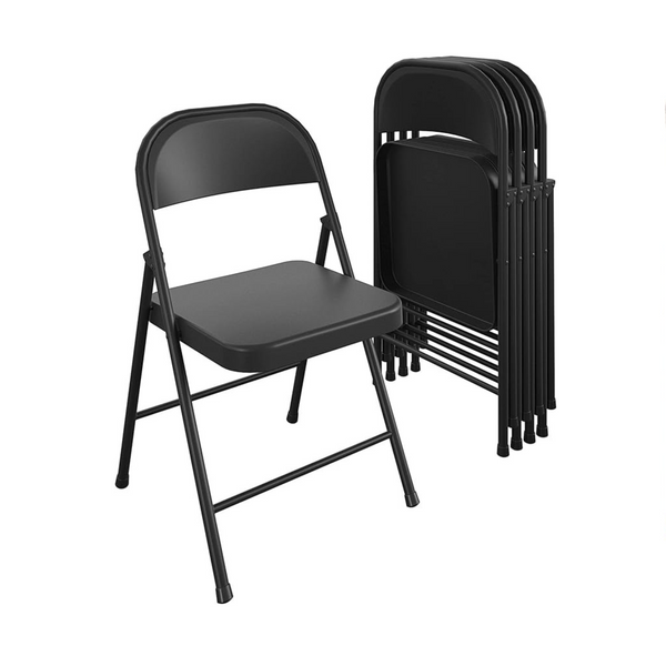 Paquete de 4 sillas plegables COSCO SmartFold totalmente de acero