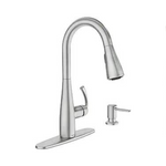 Moen Essie Pull-down Kitchen Faucet w/ Soap Dispenser (Spot Resist Stainless)