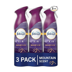 3 Cans of Febreze Air Fresheners, Mountain Scent Air Effects