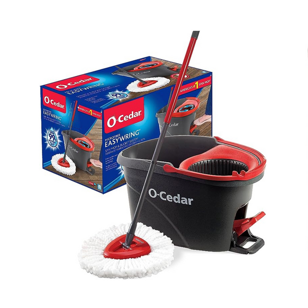 O-Cedar EasyWring Microfiber Spin Mop, Bucket Floor Cleaning System