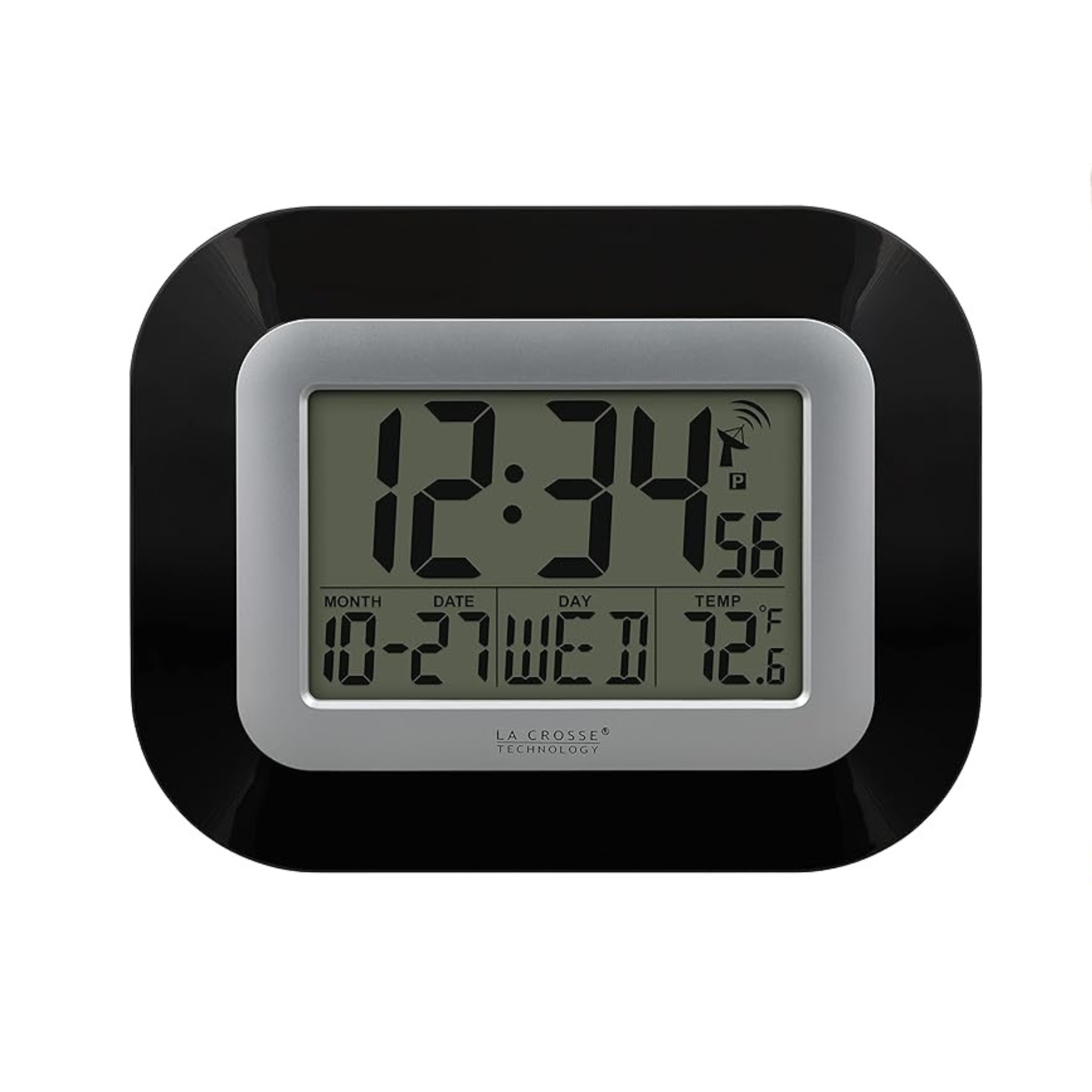 La Crosse Technology Atomic Digital Wall Clock with Indoor Temperature