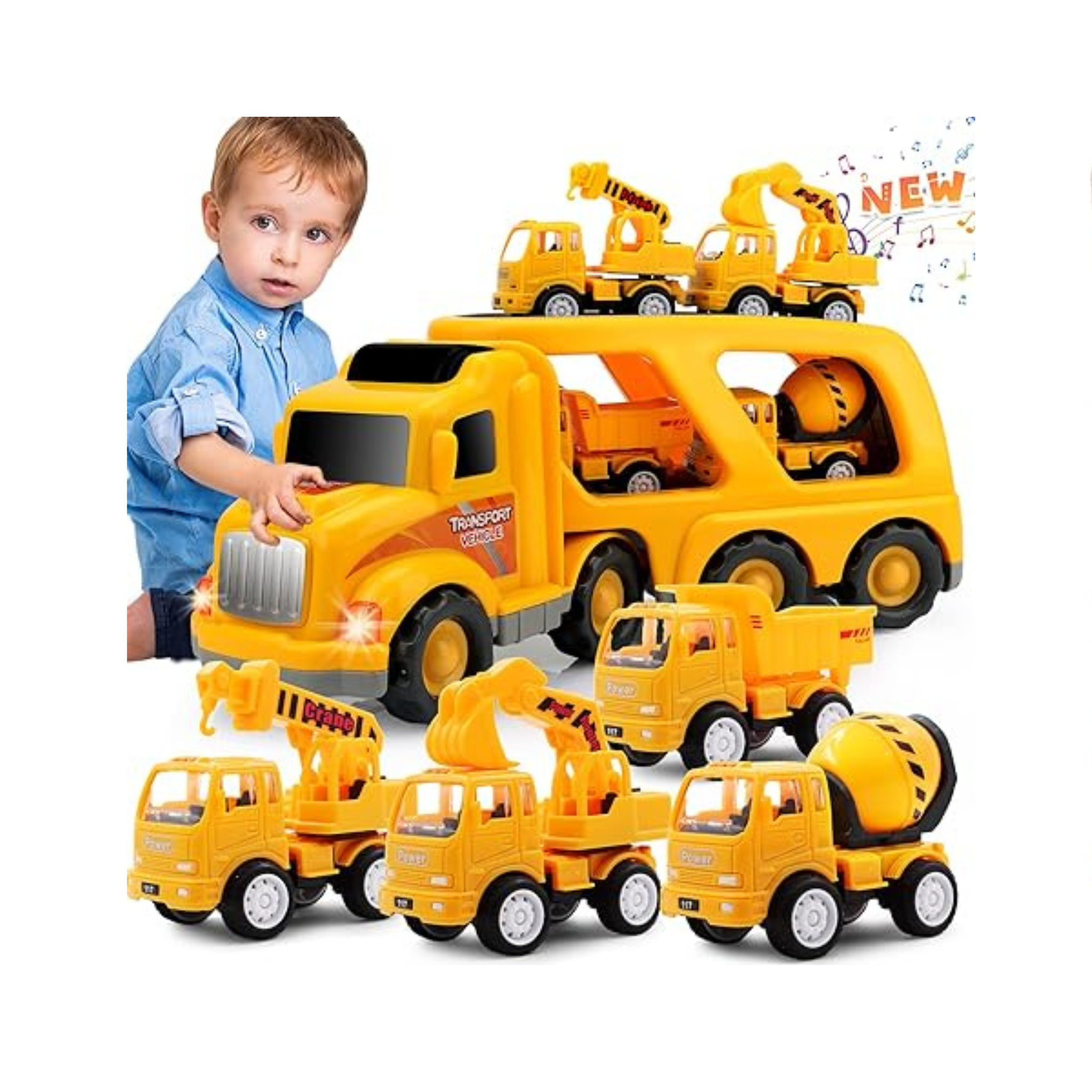 5 in 1 Carrier Vehicle Construction Toys