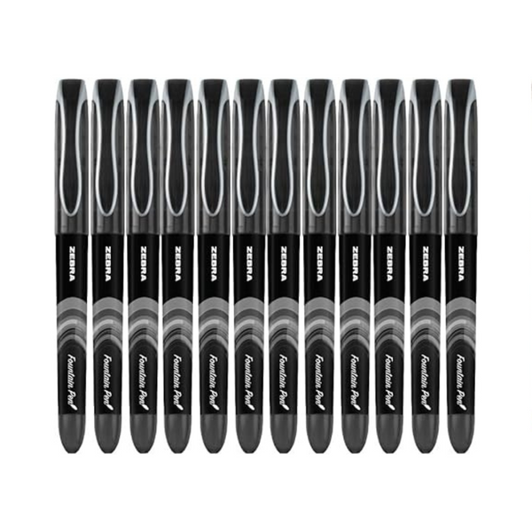 Paquete de 12 plumas estilográficas Zebra Pen