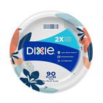 90-Count 8.5" Dixie Microwavable Soak-Proof Paper Plates