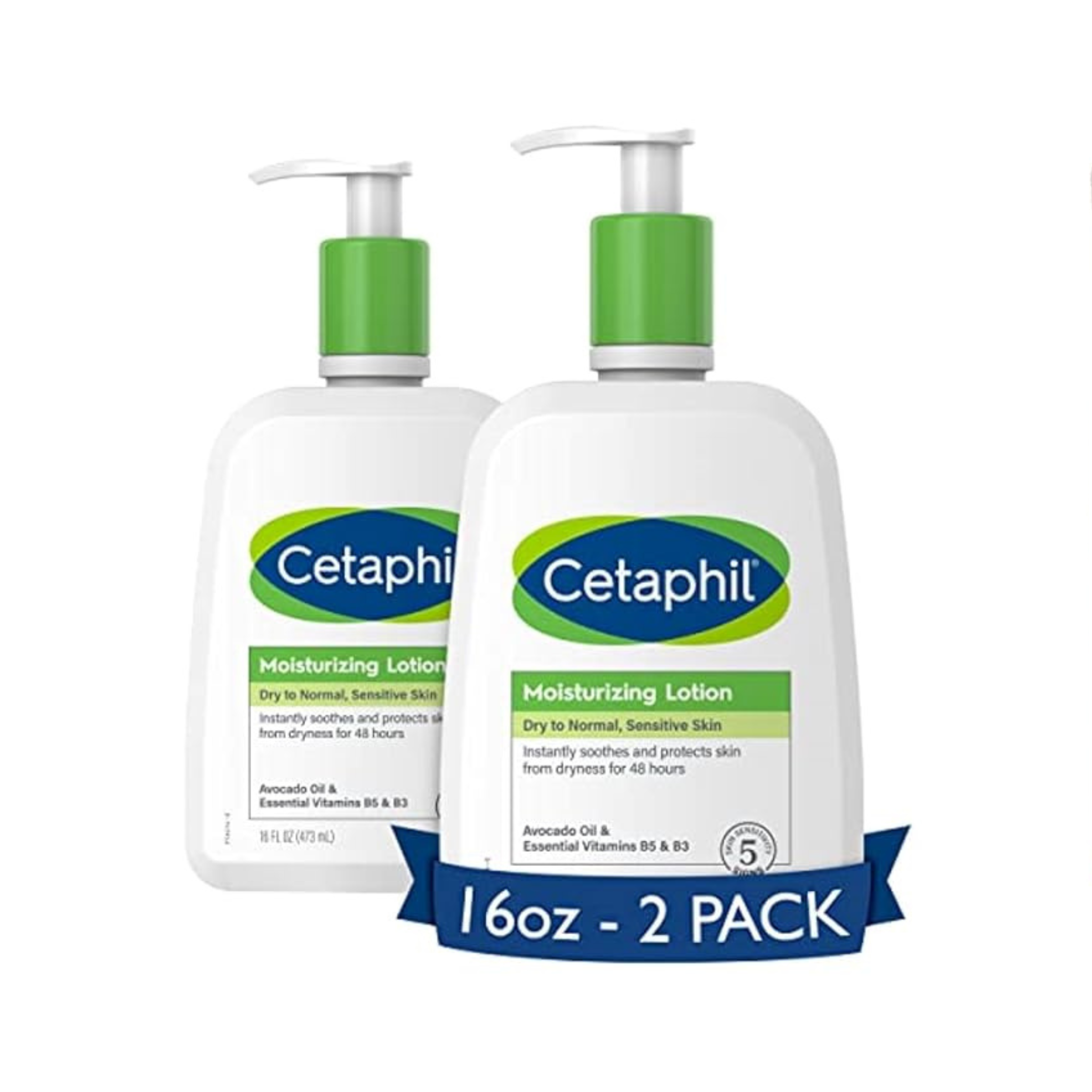 Paquete de 2 lociones hidratantes corporales Cetaphil de 16 onzas para pieles sensibles