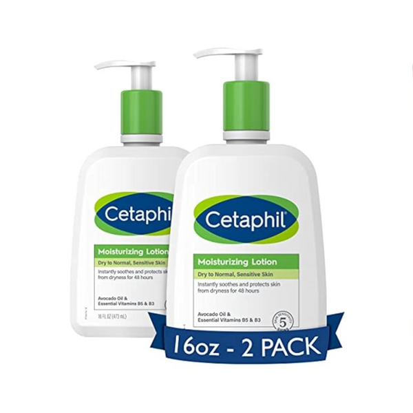 2-Pk 16-Oz Cetaphil Body Moisturizing Lotion for Sensitive Skin