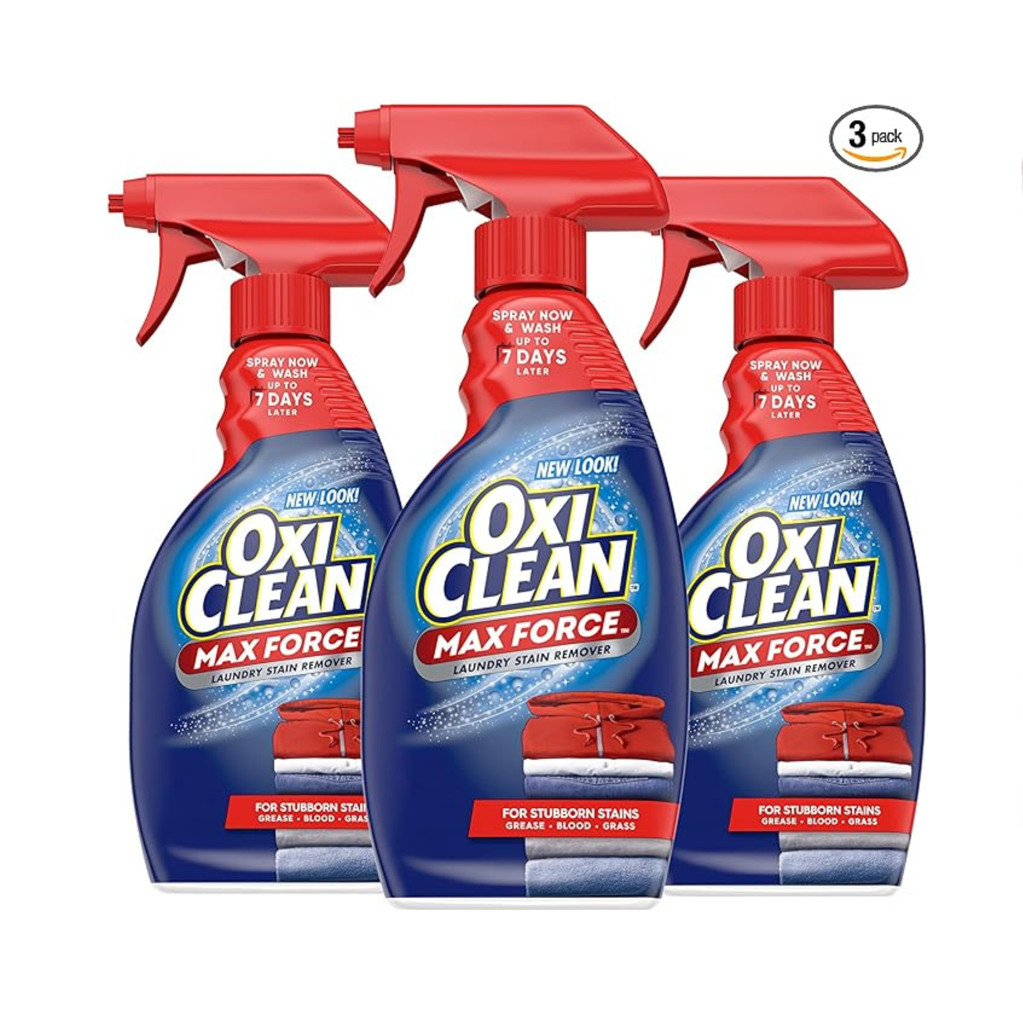 Pack de 3 spray quitamanchas para ropa Oxi Clean Max Force