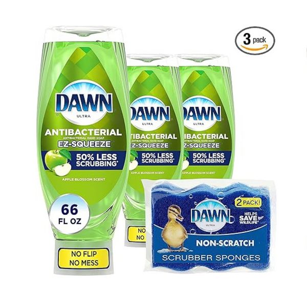 3-Count Dawn Antibacterial EZ-Squeeze Dishwashing Liquid Dish Soap