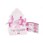 Melissa & Doug Wooden Beauty Salon Play Set With Accessories (18 pcs)