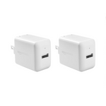Pack of 2 Amazon Basics 12W USB-A Wall Chargers