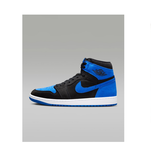 Zapatos Nike Air Jordan 1 High OG Royal Reimagined para hombre (negro/blanco/azul real)