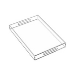 Acrylic 12×20 Serving Tray with Handle