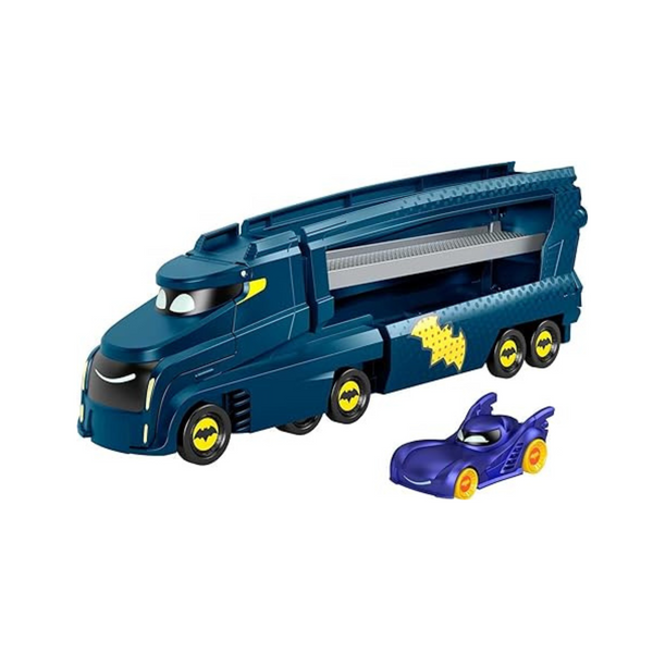 Fisher-Price DC Batwheels Bat-Big Rig transportador de juguetes + Bam el Batimóvil