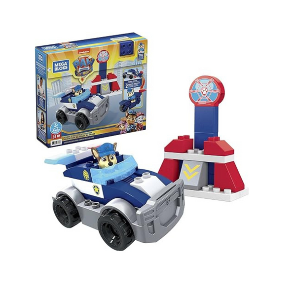 Juguete de construcción Mega Bloks Paw Patrol Chase's City Police Cruiser de 31 piezas