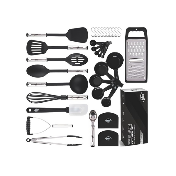 Juego de utensilios de cocina de 35 piezas.