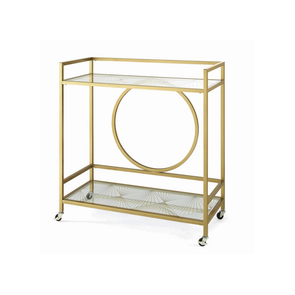 Better Homes & Gardens Nola Mid-Century Metal & Glass Bar Cart