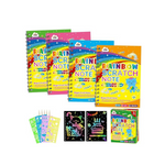 Paquete de 4 juegos de arte de papel para rascar arcoíris para niños