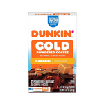 6 Count (Pack of 12) Dunkin' Cold Caramel Flavored Powdered Single Serve Instant Coffee Packs