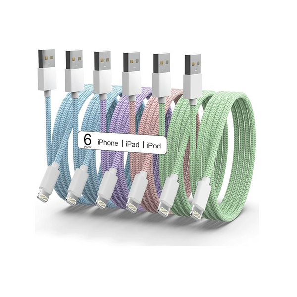 Paquete de 6 cables de carga para iPhone