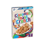 Caja de cereal crujiente tostado con canela
