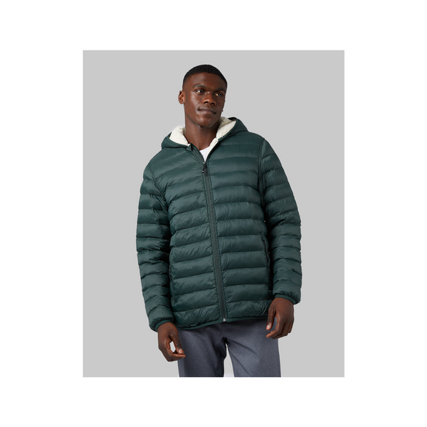 Chaqueta con capucha y forro de sherpa para hombre de 32 Degrees o chaqueta con capucha brillante para mujer 