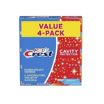 Pasta dental Crest Kids Cavity Protection, sabor divertido y brillante (4.6 oz, paquete de 4)