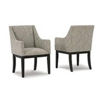 Sillón tapizado de comedor tradicional Burkhaus de 2 unidades