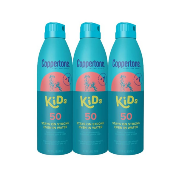 Coppertone Spray protector solar para niños, SPF 50 (5.5 oz, paquete de 3)