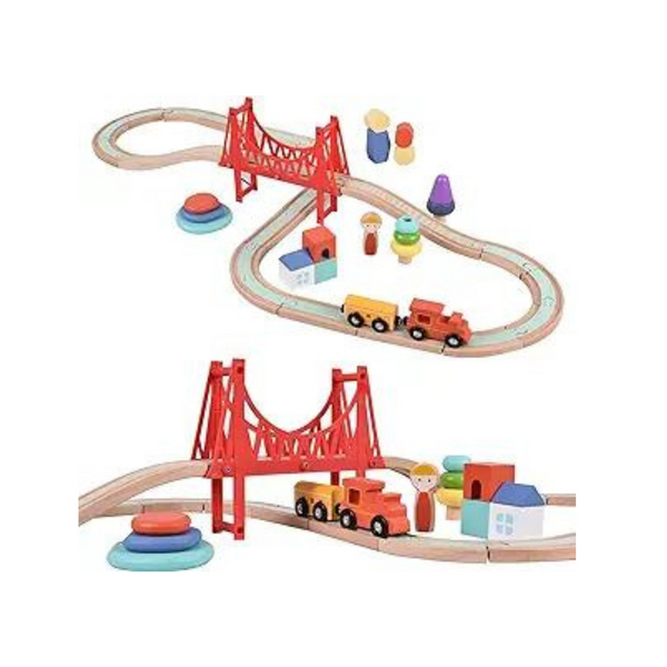 Giant bean Sky City Wooden Train Set