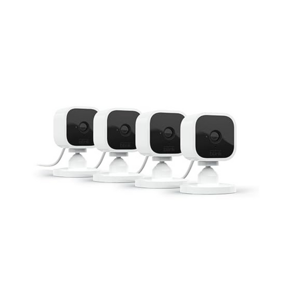 4 cámaras de seguridad inteligentes enchufables para interiores Blink Mini Compact